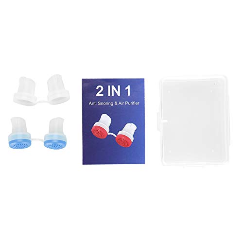 Soft & Lightweight Anti Snoring Device - Mini Comfortable Silicone Nose Clip for Travel, Office & Home Use - Blue | Stop Snoring Aid for Better Sleep