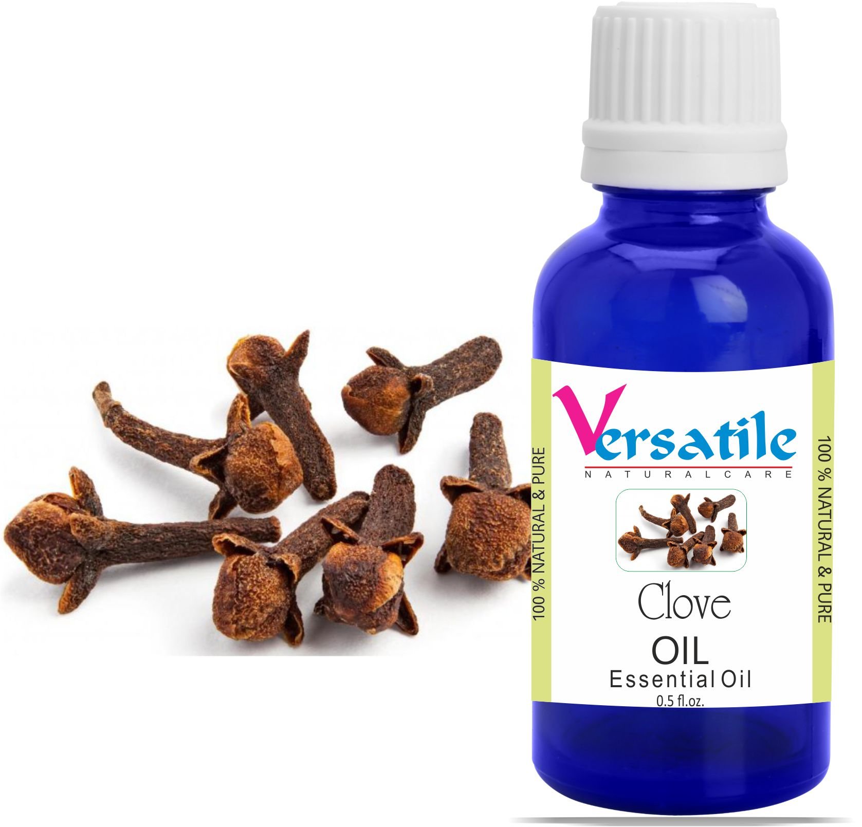 100% Pure Clove Essential Oil - Natural Aromatherapy Oil for Diffuser, Massage & DIY (3mL-1000mL) | Stress Relief, Pain Relief & Home Cleaning Uses