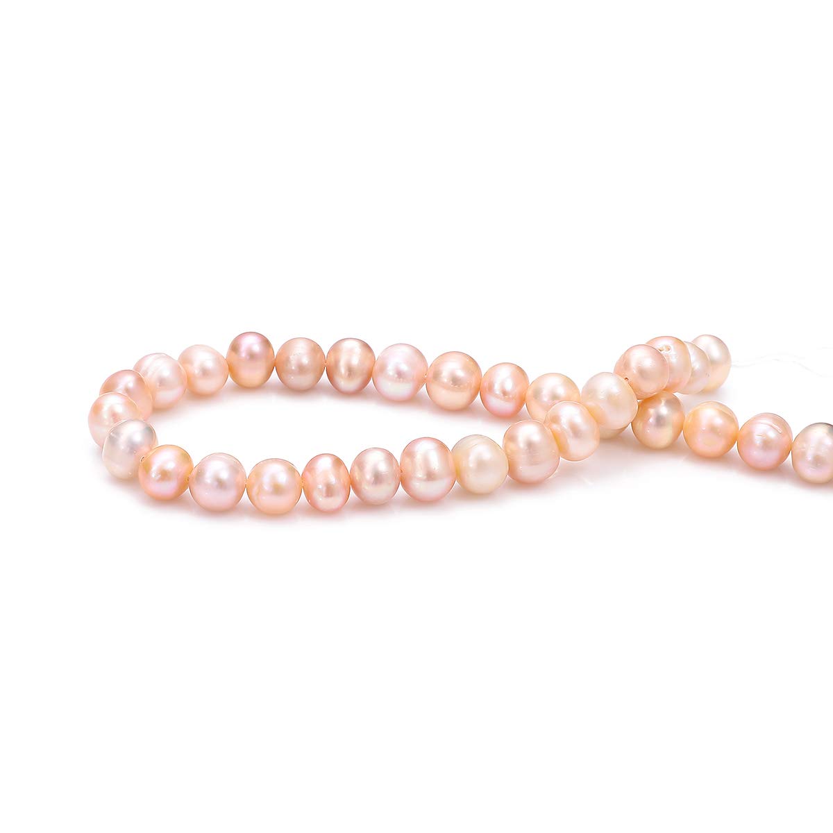 Natural Pink Freshwater Cultured Pearl Beads 10-11mm Loose Potato Gemstones for DIY Jewelry Making - 13.8 Inch Strand - Perfect for Necklaces, Bracelets & Earrings