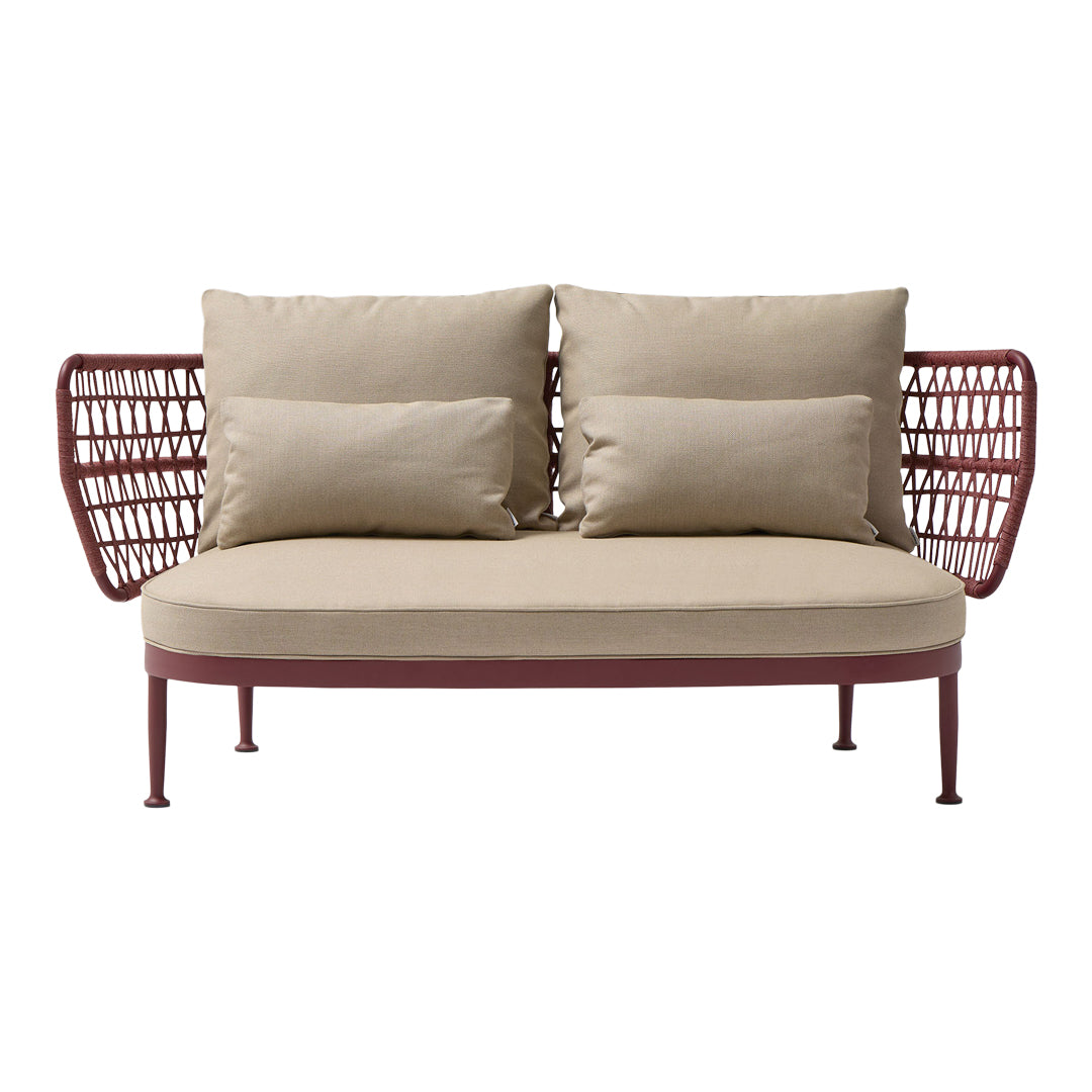 Curio Outdoor 2-Seater Patio Sofa - Waterproof Wicker Furniture for Garden, Balcony & Backyard Relaxation