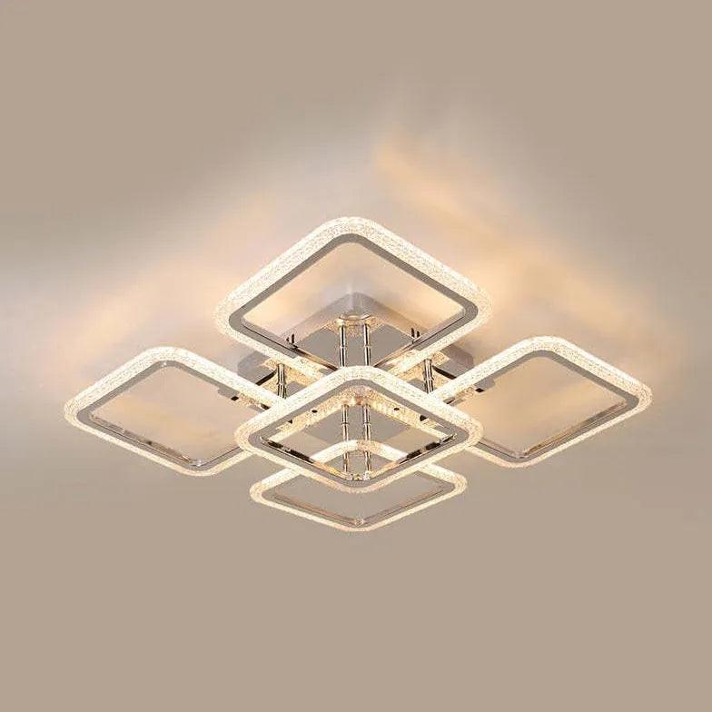 Modern Square Frame Pendant Light - Sleek Multi-Panel Design for Dining Room, Kitchen Island & Living Room Lighting