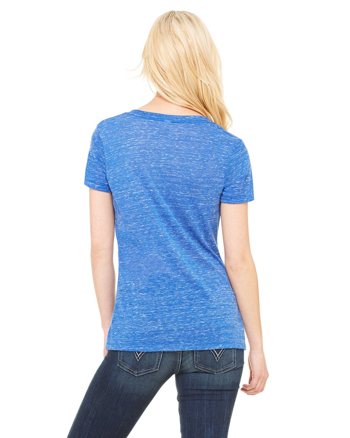 Bella + Canvas B6035 Women's Soft Jersey Short Sleeve V-Neck T-Shirt - Comfortable Casual Tee for Everyday Wear, Workout & Layering