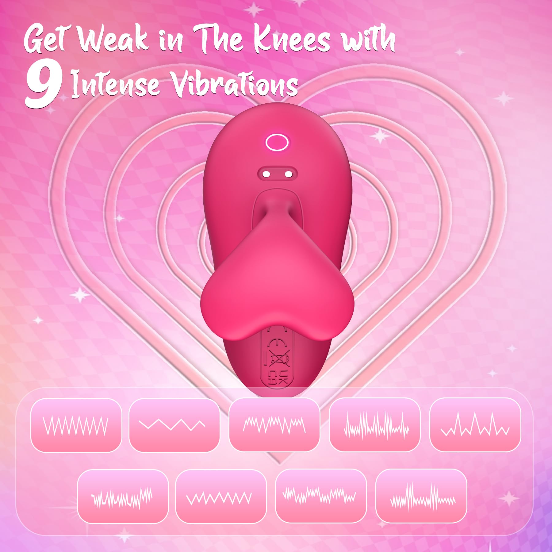 Mini Vibrator for Women - Discreet Small Vibrating Sex Toy with Heart Handle, Quiet Slim Clitoral Stimulator for Solo & Couple Play | Perfect for Nipple & Clit Stimulation, Bedroom Fun & Travel Use
