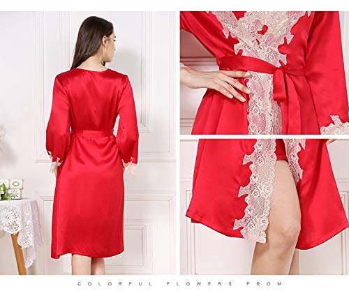 Seres Women's 100% Silk Pajama Set - Elegant Nightgown Nightdress with Robe & Skirt - Luxurious Silk Sleepwear for Comfortable Nights & Relaxing Evenings at Home