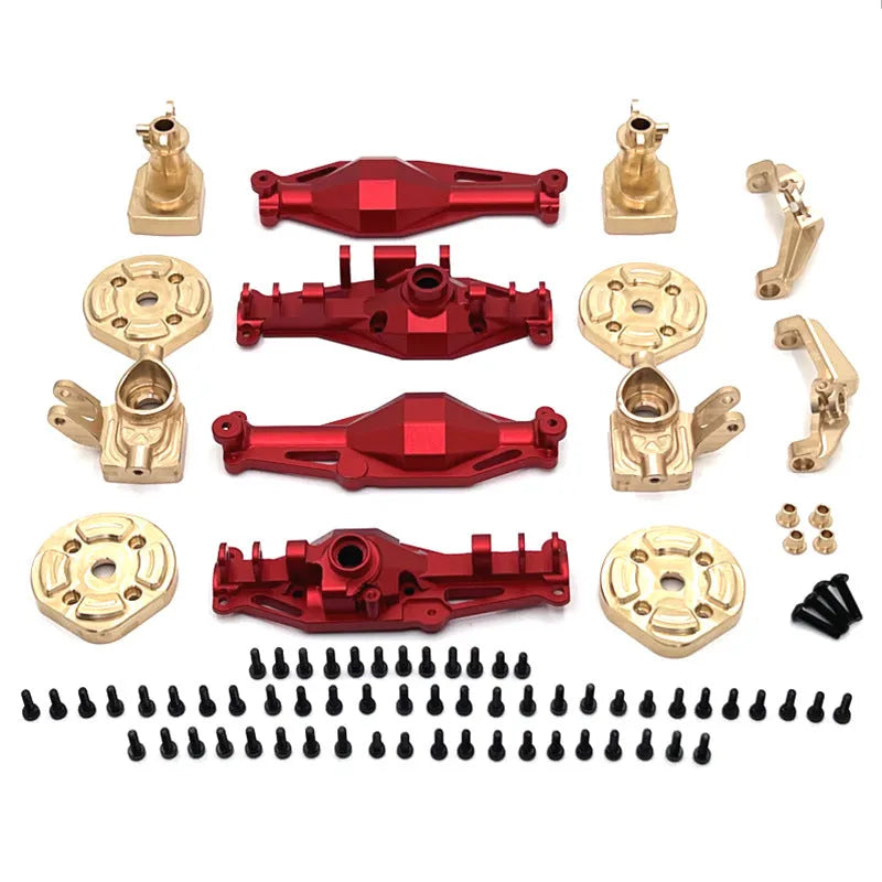 MJX Hyper Go H12Y+/H12Y RC Car Metal Upgrade Kit - Brass Parts, C Hubs & Aluminum Axles for Off-Road Racing & Bashing | High-Performance Replacement Parts for RC Enthusiasts
