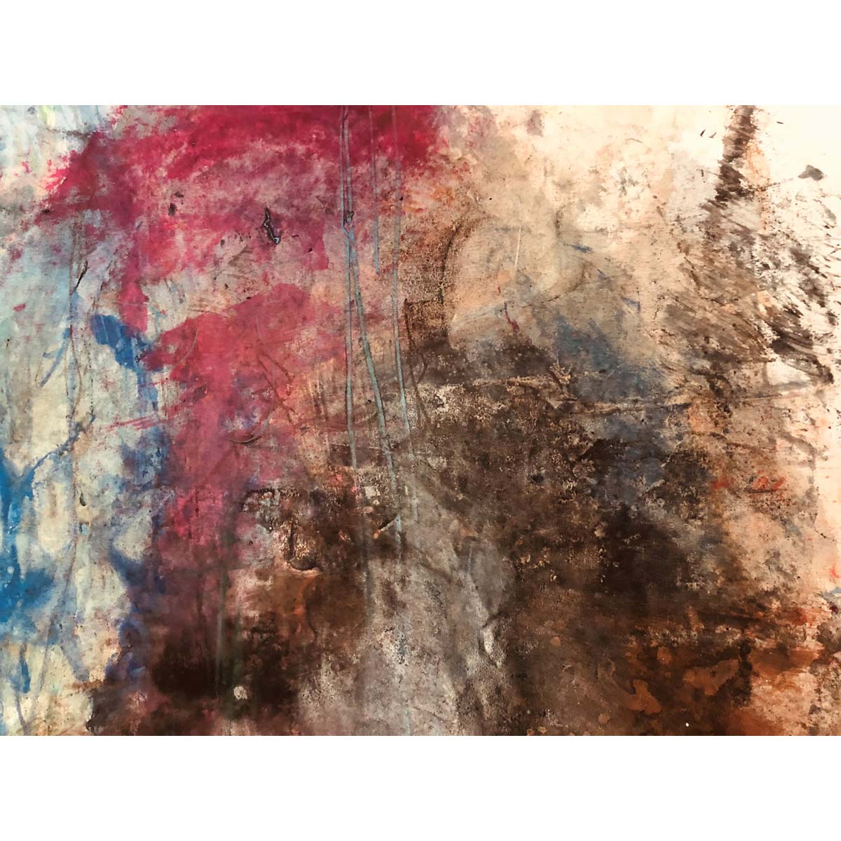 Embryo in Hydro Pigment on Canvas - Abstract Art Painting for Home & Office Decor - Perfect for Living Room, Bedroom, or Gallery Wall Display