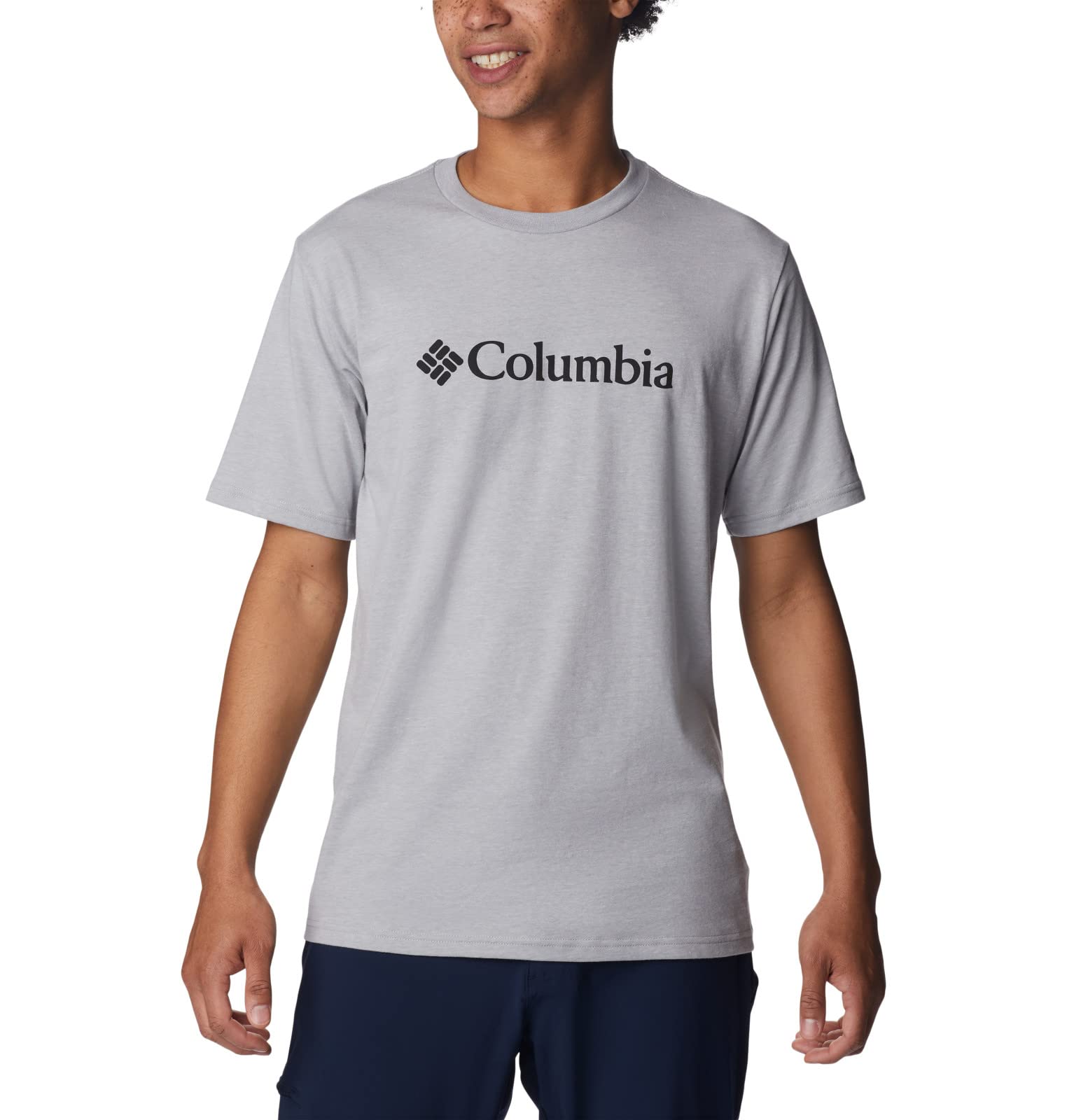 Columbia Men's CSC Basic Logo Short Sleeve T-Shirt - Comfortable Cotton Casual Tee for Outdoor Activities & Everyday Wear - Columbia Grey/Heather - Size 3X Big & Tall