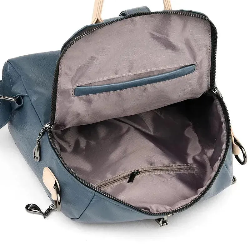 Stylish & Durable Large Soft Leather Backpack for Women & Men - Perfect for Travel, Work & School