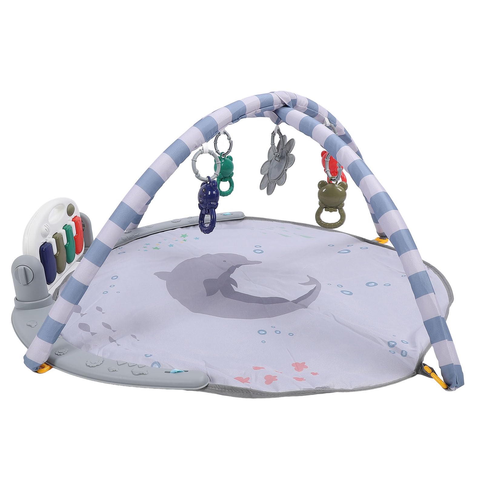 Baby Gym Play Mat with Musical Piano - Developmental Learning Toy for Infants 0-36 Months | Tummy Time Activity Center & Crawling Mat for Newborns, Perfect for Nursery Playtime & Early Childhood Development