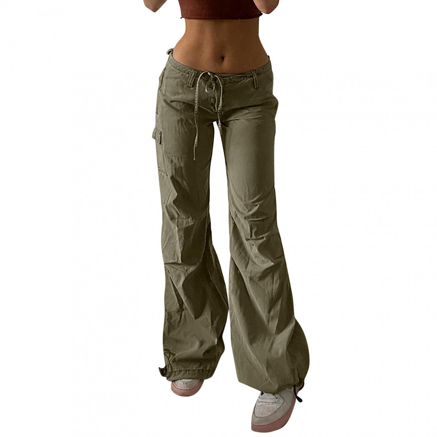 Plus Size Women's Baggy Cargo Pants - Slim Fit Casual Trousers for Streetwear & Hippie Punk Style | Perfect for Everyday Wear, Concerts, and Urban Fashion