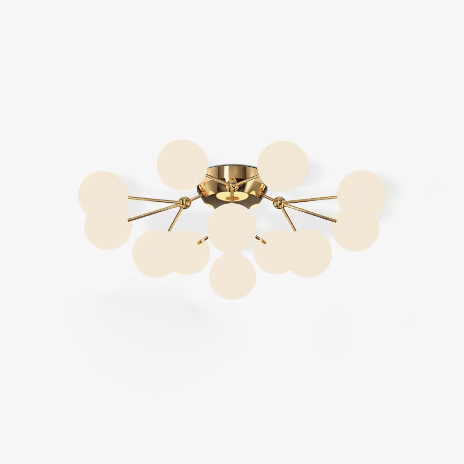 Modern Glass Balls Cluster Ceiling Light Fixture - Elegant Chandelier for Living Room, Dining Room, Bedroom & Office Decor