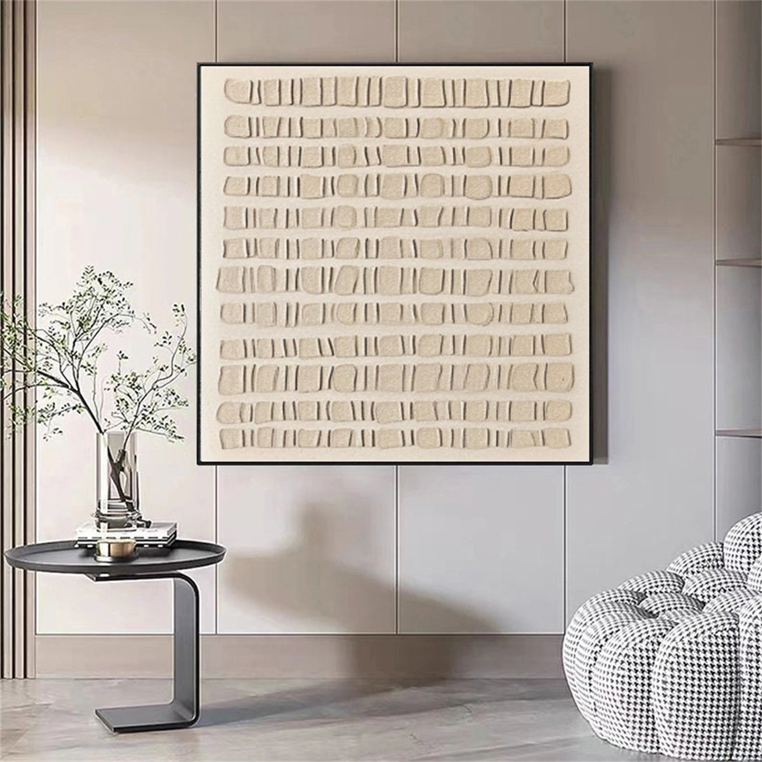Beige & Brown Abstract Wall Art Print #BB085 - Modern Home Decor for Living Room, Bedroom & Office