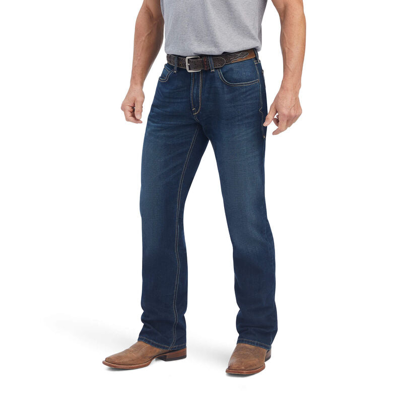 Ariat Men's M4 Relaxed Quentin Boot Cut Jean in Ford - Comfortable Western Denim Jeans for Cowboy, Riding & Casual Wear
