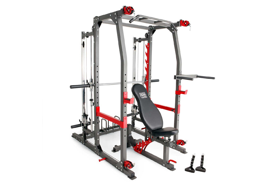 Marcy Pro SM-4903 Smith Machine Home Gym System - Power Cage for Strength Training & Weightlifting - Perfect for Home Workouts & Fitness Enthusiasts