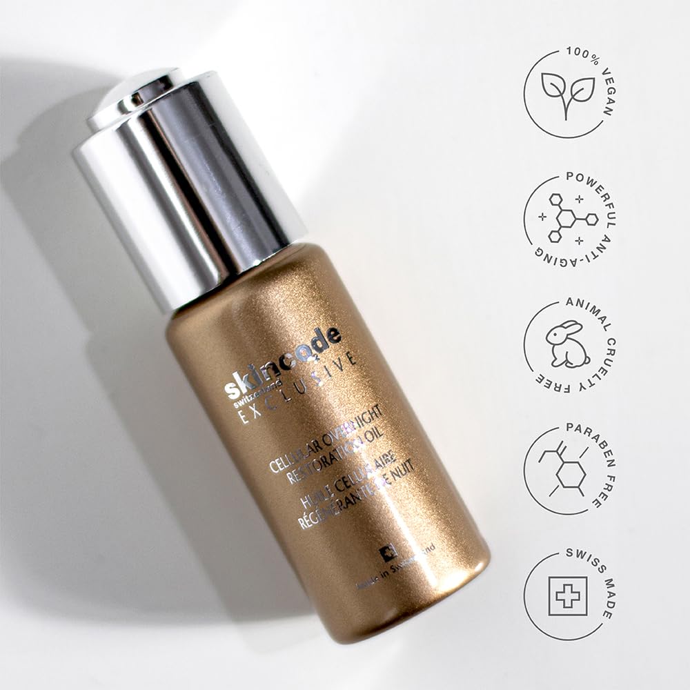 Premium Cellular Overnight Restoration Oil - 30ml | Anti-Aging Face Serum for Deep Hydration & Skin Repair | Perfect for Nighttime Skincare Routine & Dry Skin Treatment