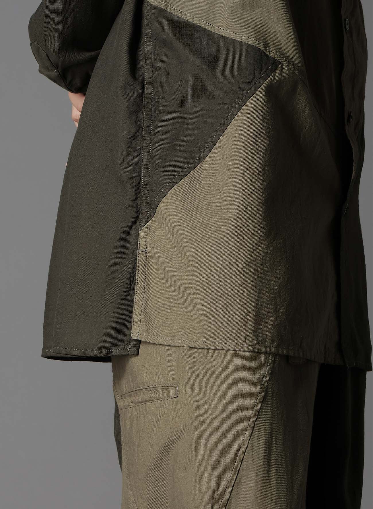 Cubism Patchwork Product Dyed Switching Shirt – Stylish & Unique Casual Wear for Men & Women | Perfect for Street Fashion, Art Lovers & Everyday Outfits