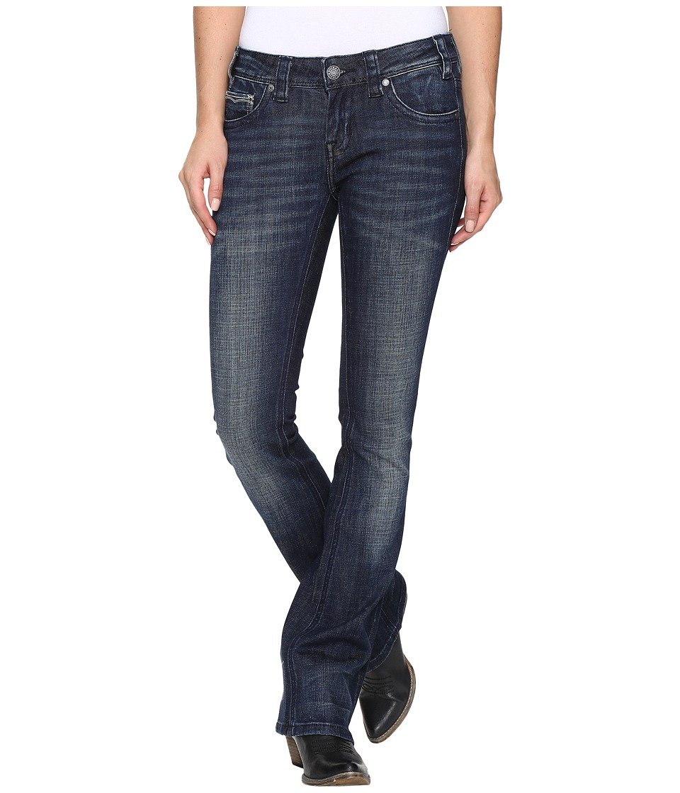 Rock and Roll Cowgirl Women's Rival Bootcut Jeans - Dark Wash Denim (W6-8466) | Western Style, Comfort Fit for Casual Wear & Country Music Events