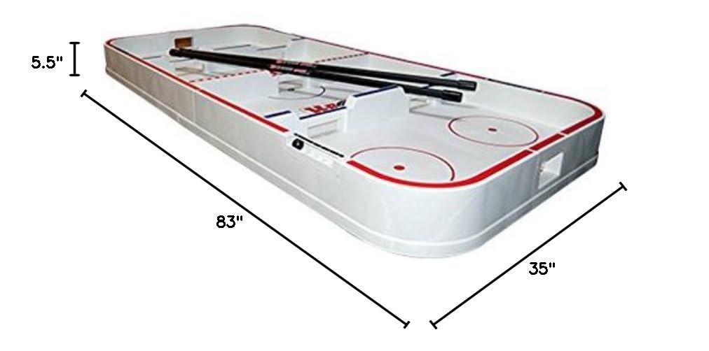 Universal Youth Box Hockey Game Set with Fiberglass Sticks & Real Puck - Perfect for Indoor Gym Class & Backyard Play