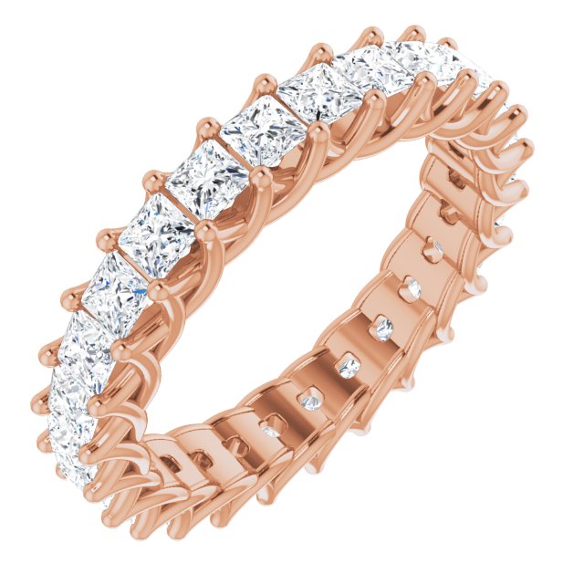 2.37 Carat Princess Cut Diamond Trellis Eternity Wedding Band - Perfect for Anniversaries, Engagements & Special Occasions