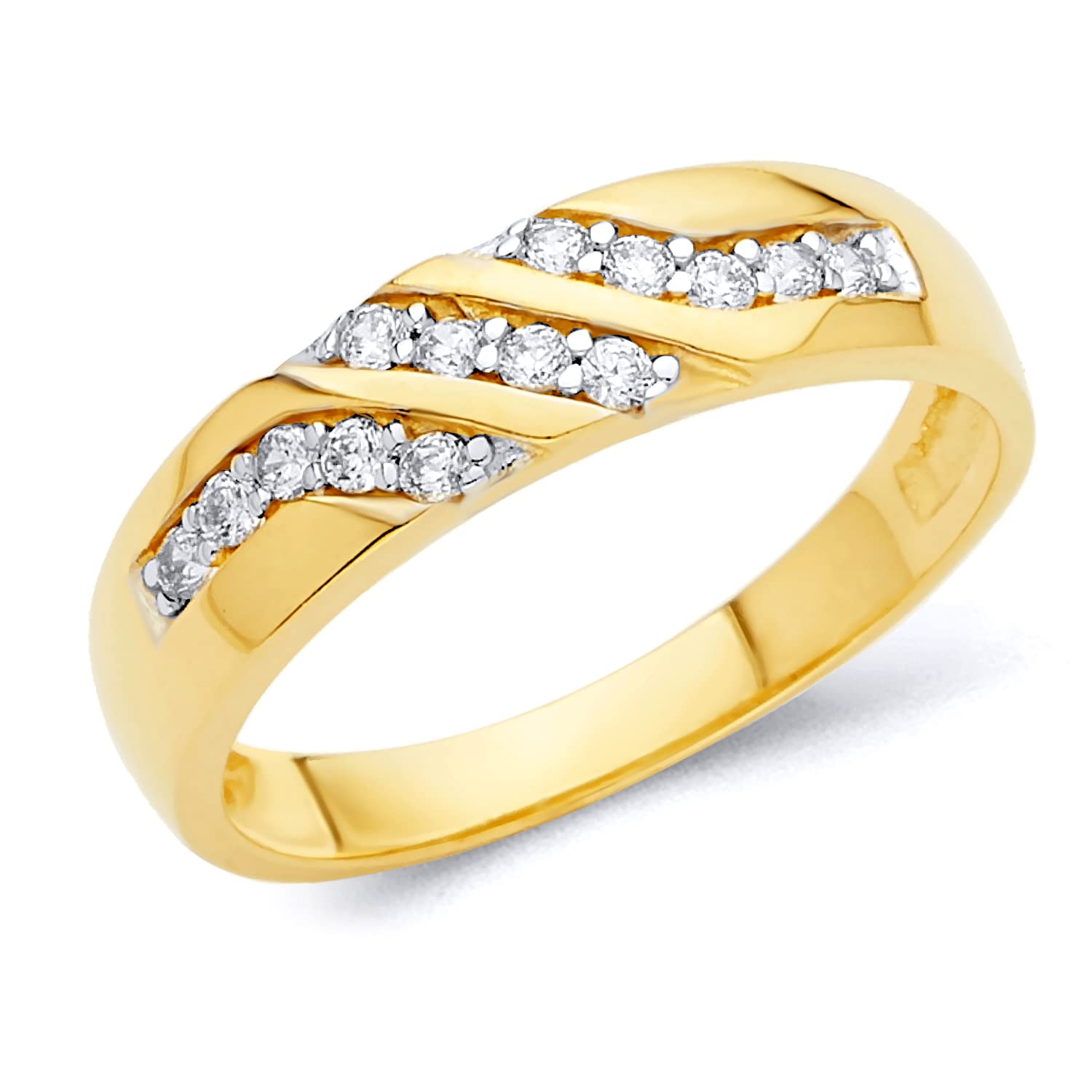 14K Yellow Gold Men's Wedding Band Ring - Classic & Durable for Weddings, Anniversaries & Special Occasions
