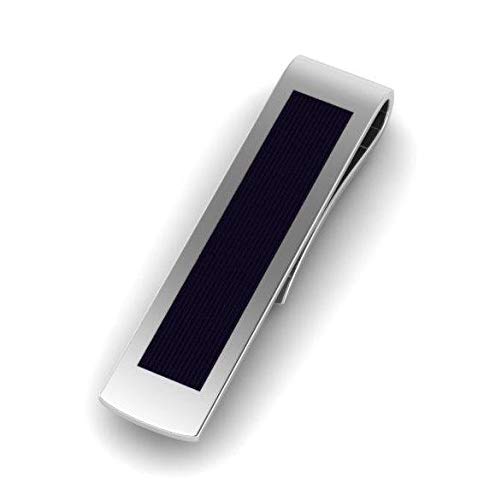 Premium .925 Sterling Silver Black Enamel Tie Clip for Men | Classic Matte Finish Tie Clasp | Elegant Gift Box Included | Perfect for Weddings, Business Meetings & Formal Events