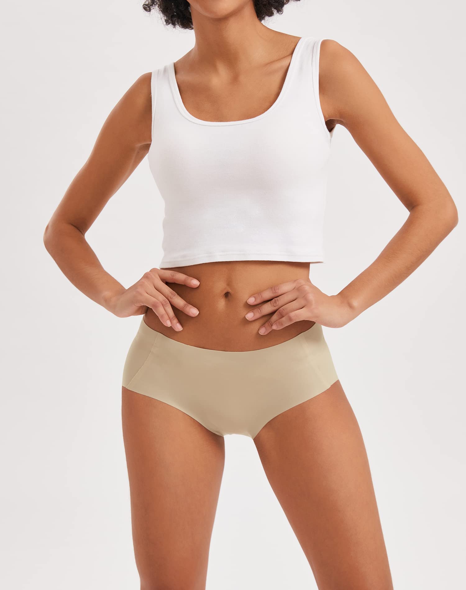 INNERSY Women's Seamless No Show Hipster Panties - 3 Pack Invisible Underwear for Everyday Comfort | Perfect for Yoga, Workout & Tight Clothing