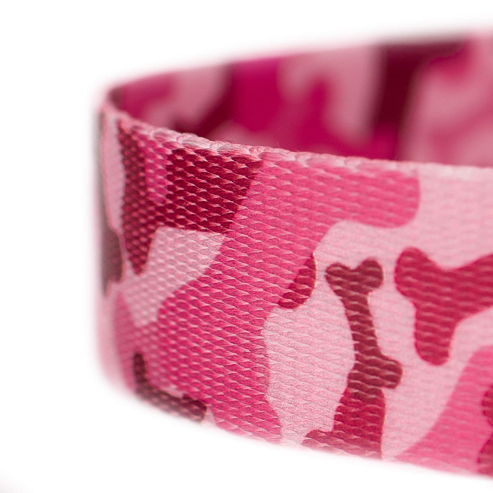 Country Brook Design® 5/8 Inch Pink Bone Camo Dog Leash - 4 Feet Strong Nylon Pet Lead for Small to Medium Dogs - Perfect for Walking, Training & Outdoor Adventures