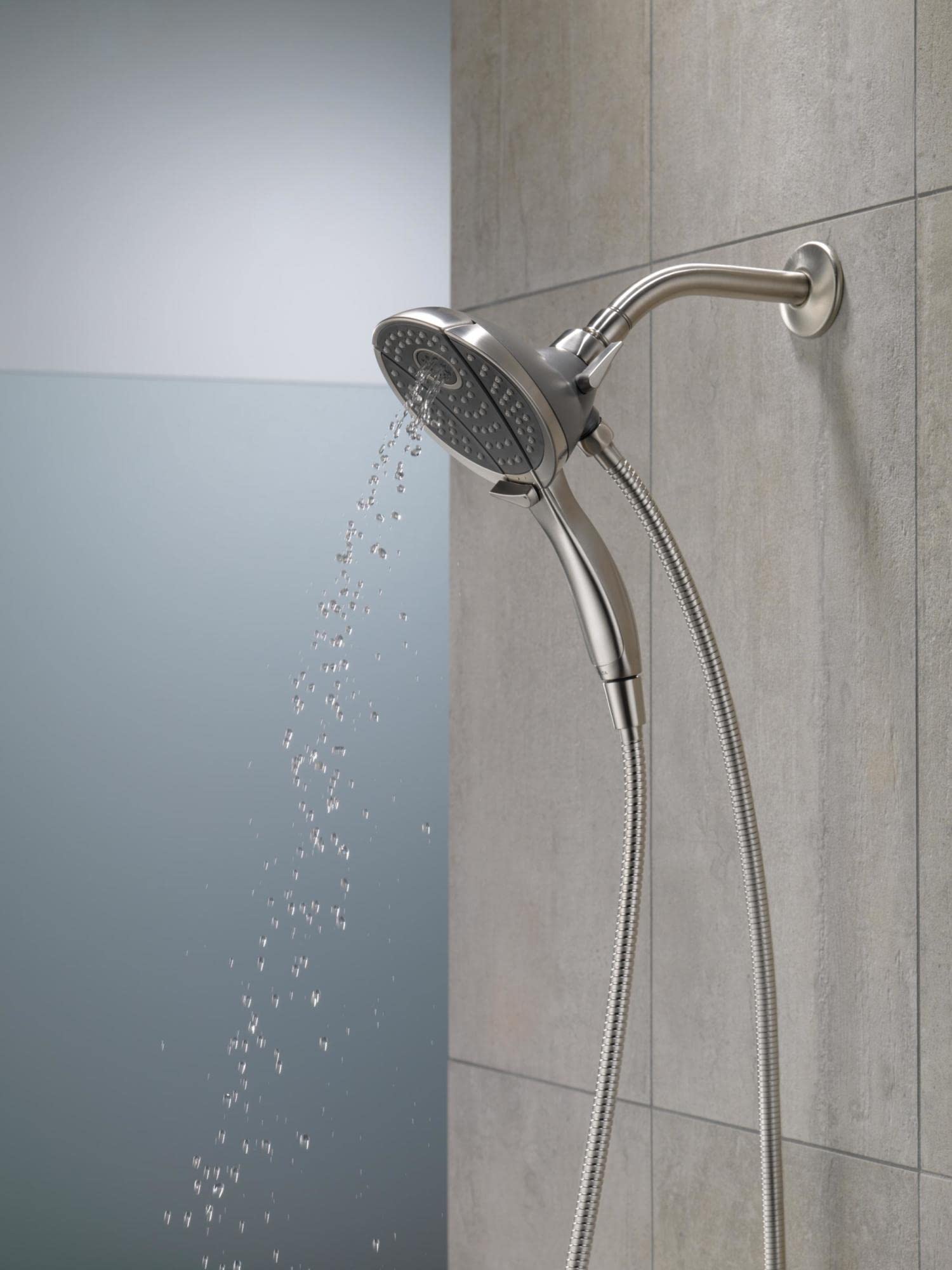 Delta 4-Spray In2ition Dual Shower Head with Handheld Spray - Chrome Detachable Shower Head with Hose (Model 58467) - Perfect for Bathroom Renovation & Spa-Like Shower Experience