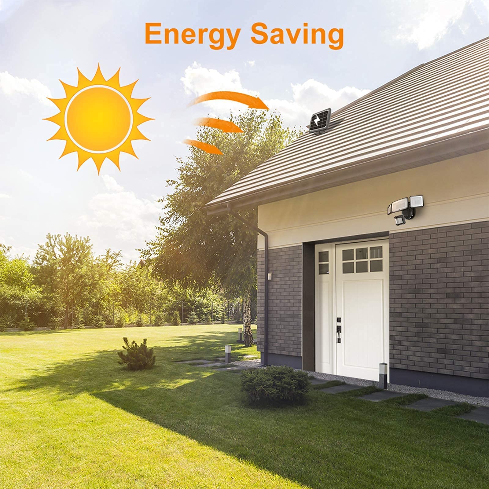 LEPOWER 2-Pack 1600LM Solar Security Lights with Motion Sensor - Outdoor LED Solar Lights in Black & 1000LM Brown for Yard, Garden, Pathway, and Driveway Lighting