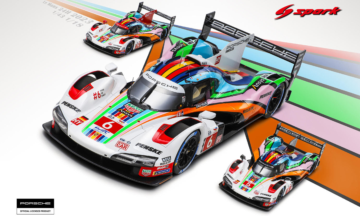 1:43 Scale Porsche 963 No.5 Porsche Penske Motorsport Le Mans 24H 2023 Diecast Model Car - D. Cameron, M. Christensen, F. Makowiecki - Collectible Racing Car for Display & Gift