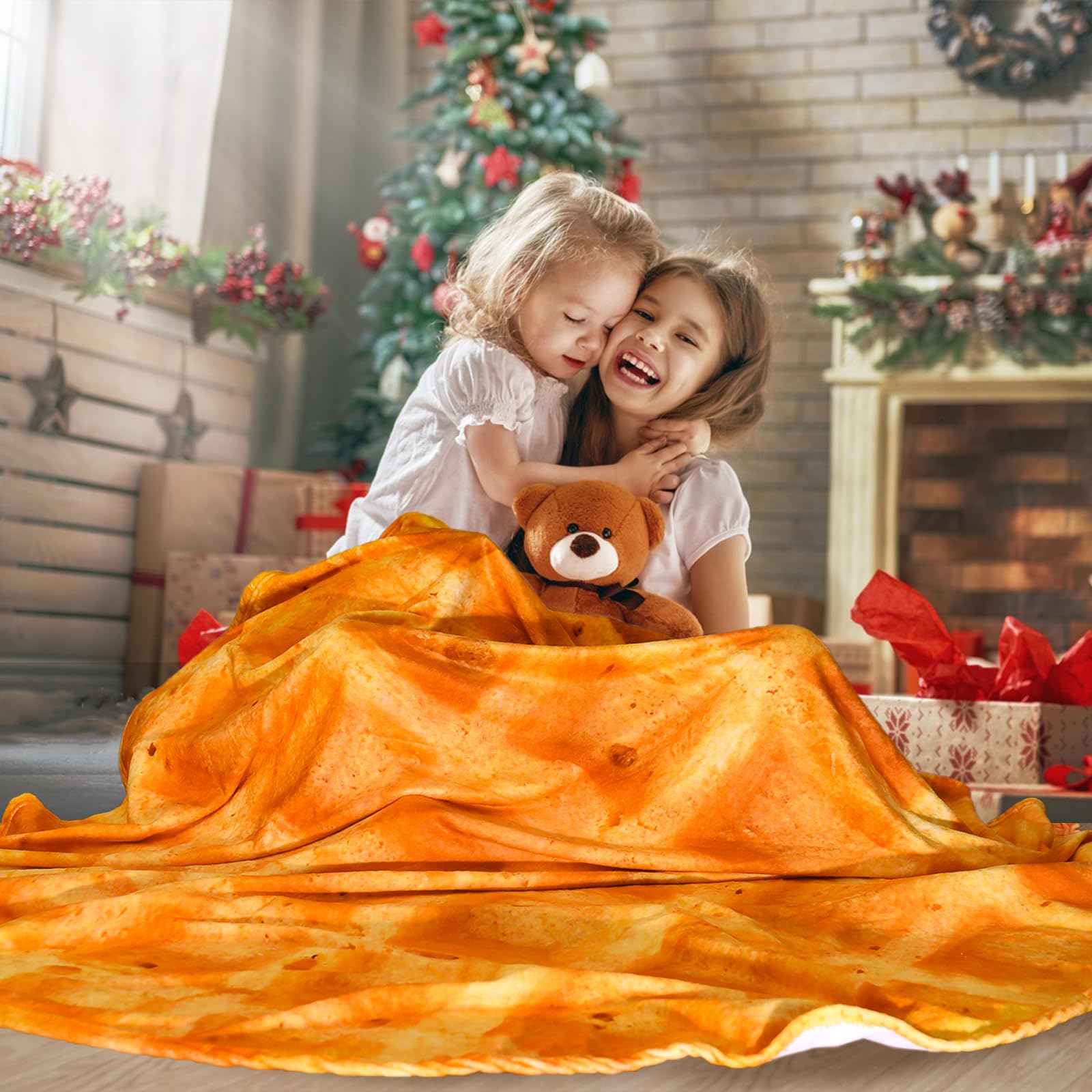 Excervent Realistic Waffle Blanket - 300 GSM Super Soft Flannel Throw Blanket (60x80 inches) | Funny Food-Themed Novelty Blanket for Couch, Bed & Gifts | Cozy Home Decor, Movie Nights & Winter Warmth