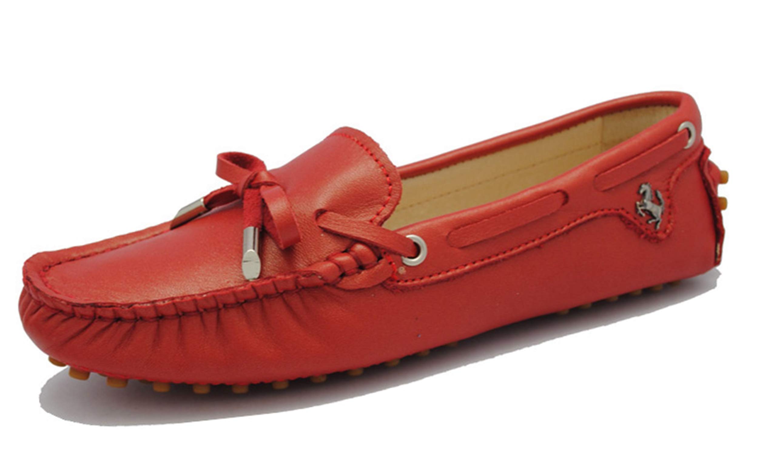 Minishion Women's Comfortable Leather Boat Shoes & Loafers YB96010 - Casual Slip-On for Walking, Driving & Summer Outfits