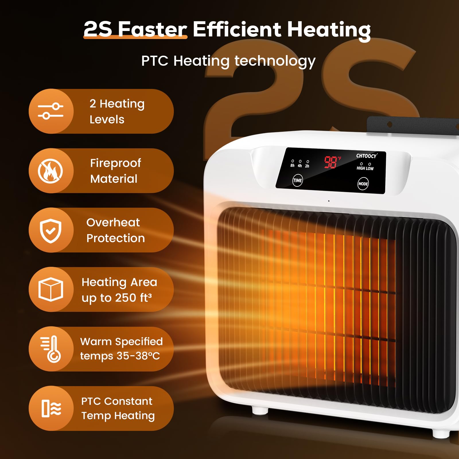 600W Dog House Heater with Timer (2/4/8 Hours) - Dual Mode 300W/600W Pet Heater for Outdoor Winter Use - Safe Electric Heater for Dog Kennels, Cat Cages & Livestock Coops - Perfect for Cold Weather Pet Protection & Indoor/Outdoor Animal Warmth