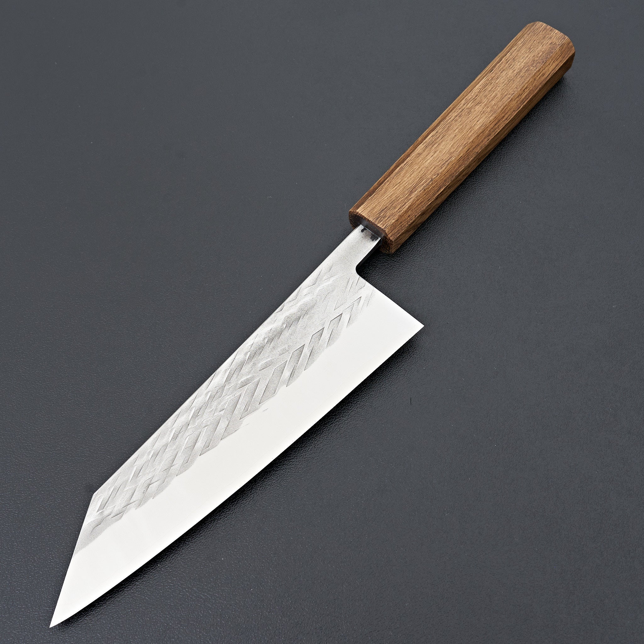 Hitohira TD SLD Tsuchime Bunka 170mm Japanese Chef Knife - Dark Lacquered Oak Handle - Premium Kitchen Knife for Slicing, Dicing & Precision Cutting - Perfect for Home Cooks & Professional Chefs