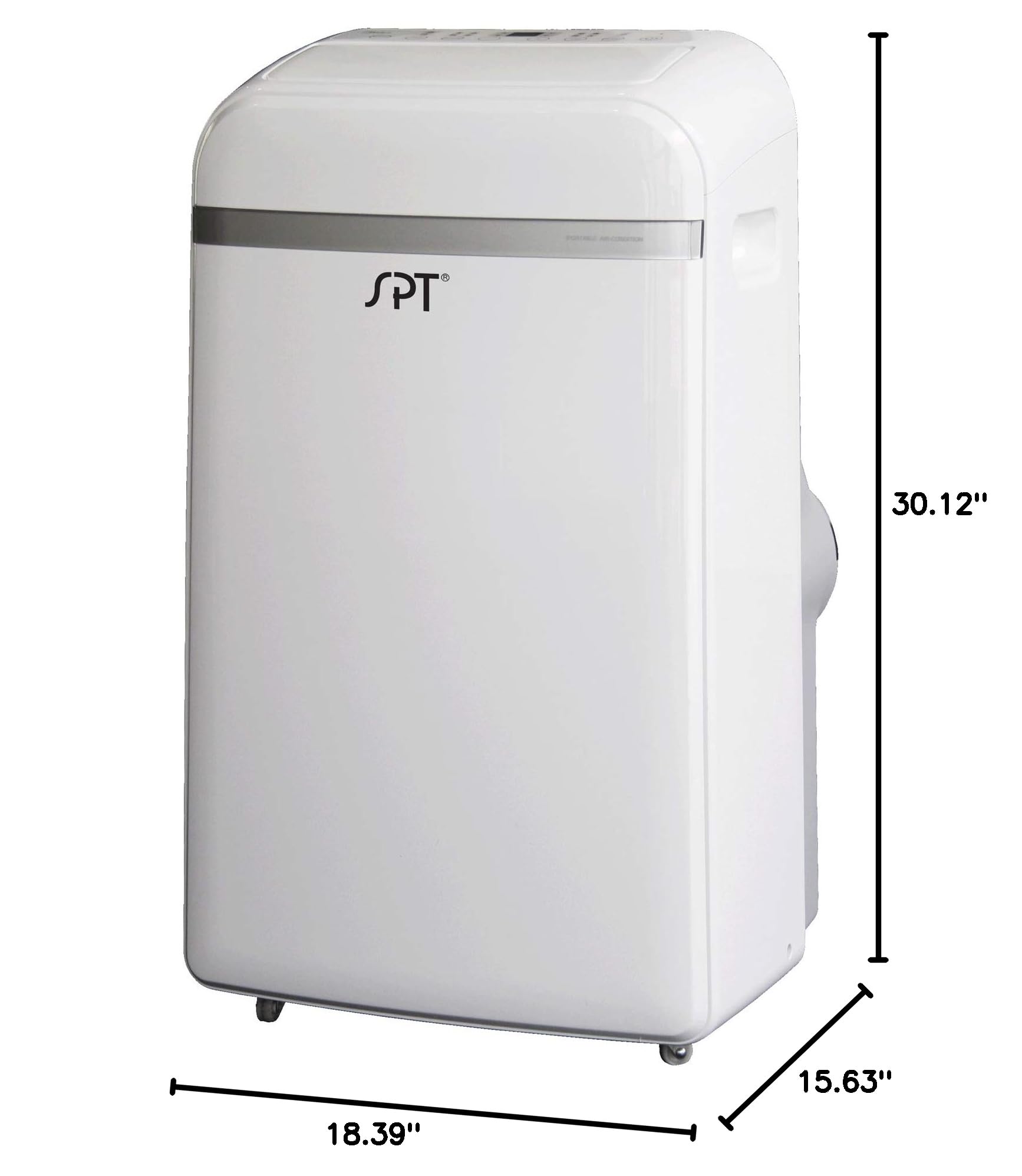 SPT WA-P903E 14,000 BTU Portable Air Conditioner with Dehumidifier & Fan - Cools Rooms up to 350 Sq.Ft - Includes Remote Control - Perfect for Bedrooms, Offices & Small Apartments
