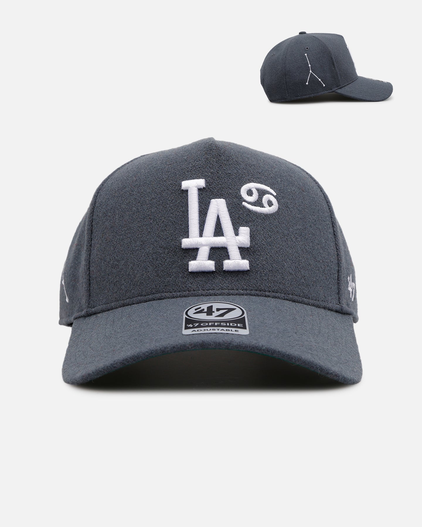 47 Brand Los Angeles Dodgers 'Zodiac' Cancer Snapback Hat - Dark Grey Adjustable Baseball Cap for Men & Women - Perfect for Baseball Games, Streetwear Fashion and Sports Fans