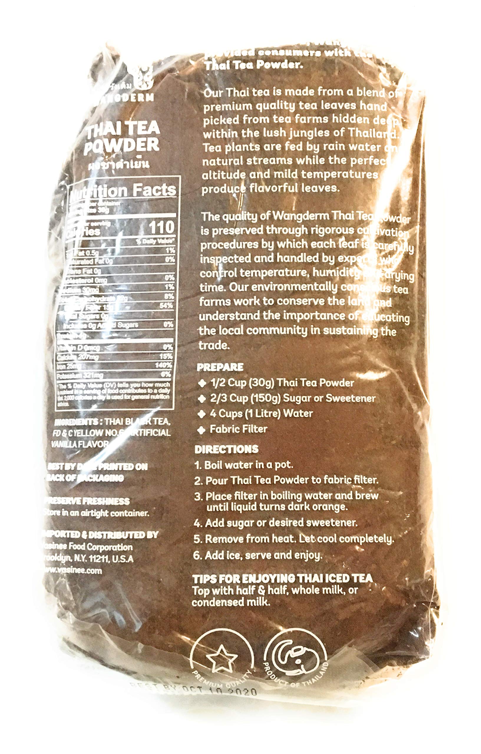 Premium Thai Tea Powder - Authentic Wangderm Brand (13oz) for Bubble Tea, Iced Tea & Desserts | DLCUEL Imported from Thailand