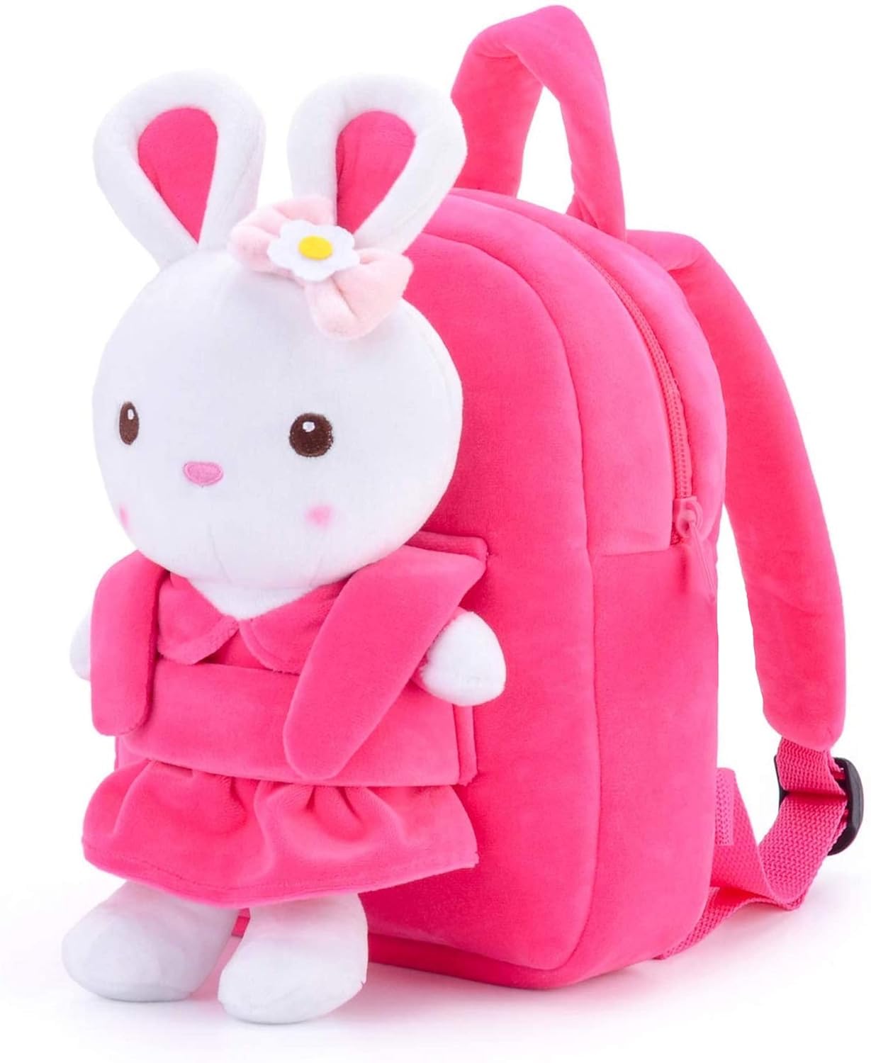 SRT TOYS Kids School Backpack - Soft Plush Teddy Bear Picnic Bag for Boys & Girls (13.4 Inch) with Foam Padding - Perfect for School, Travel & Outdoor Adventures