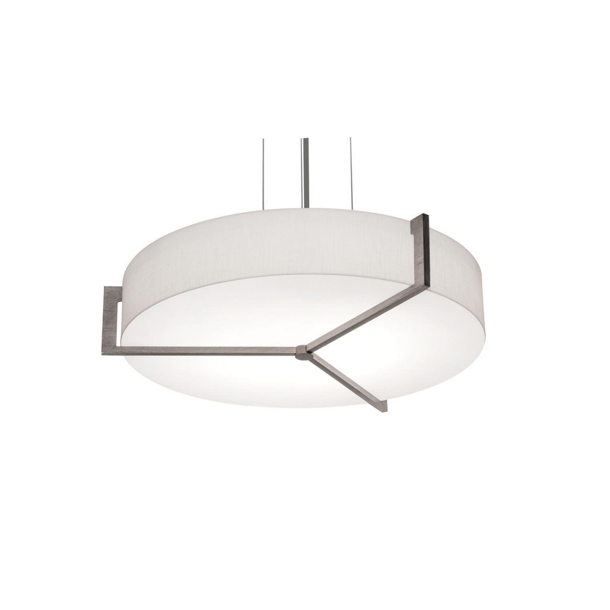 Apex 21 3-Light Pendant Light Fixture in Linen White & Weathered Grey - Perfect for Kitchen Island, Dining Room, or Entryway Lighting