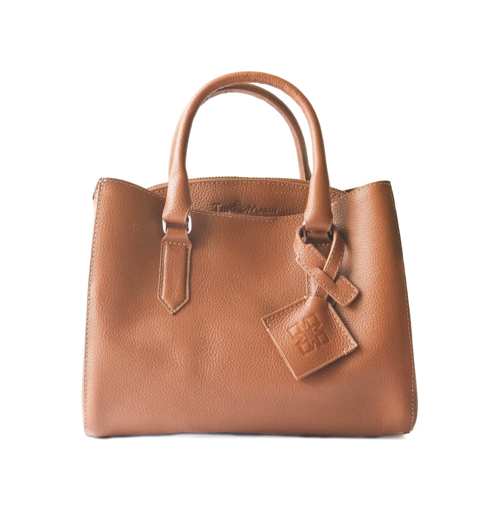 Emma Leather Satchel - Small Crossbody Bag for Women, Genuine Tan Leather Purse with Zipper Pocket, Handmade Shoulder Bag - Perfect for Work, Travel & Everyday Use
