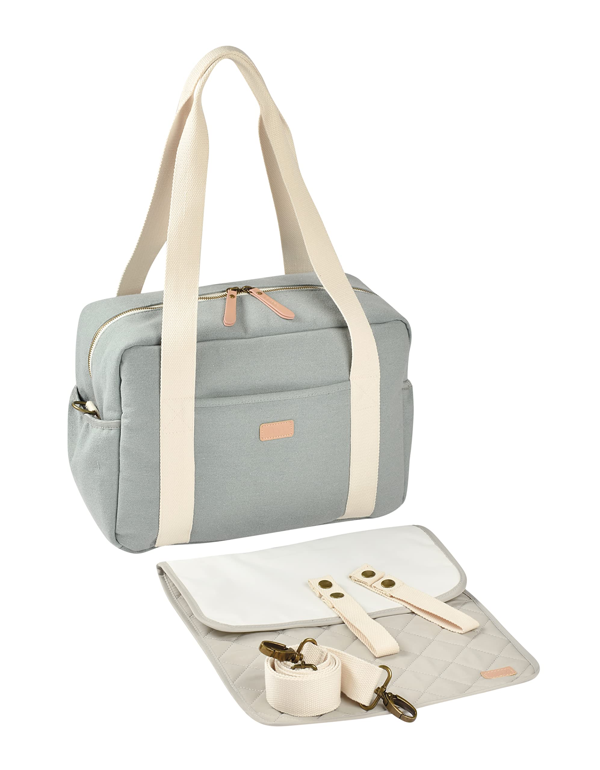 Beaba Paris Large Capacity Diaper Bag for Baby Stroller - Waterproof Baby Essentials Organizer with Adjustable Strap | Perfect for Travel, Daycare & On-the-Go Parents