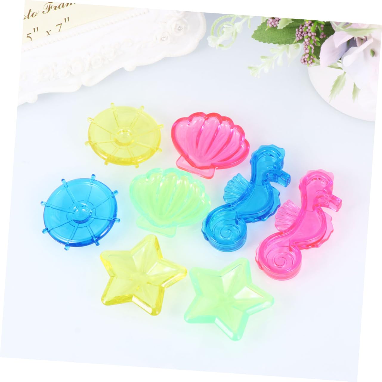 VICASKY 6 Sets Summer Beach Toys for Kids - Bath Time, Gem Diving & Swimming Pool Toys - Fun Water Play for Beach, Pool, Bathtub & Backyard Activities