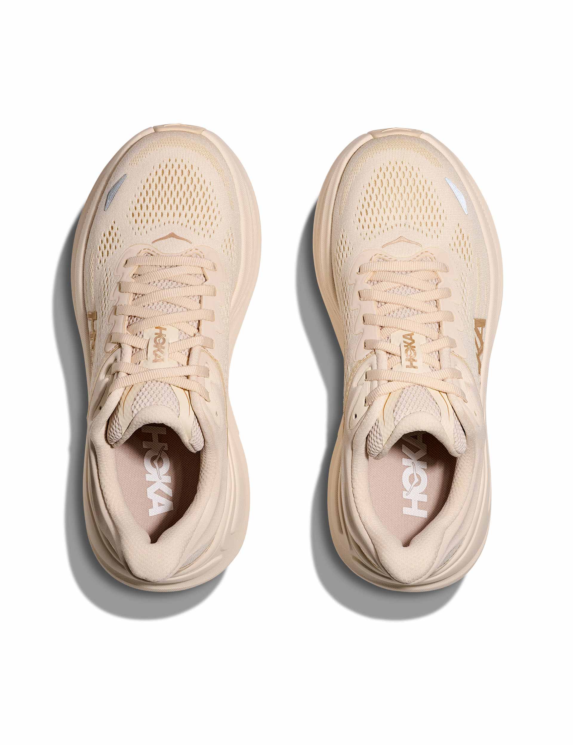 Hoka Bondi 9 Running Shoes - Vanilla/Birch Color | Premium Cushioned Sneakers for Men & Women | Perfect for Long-Distance Running, Walking & Everyday Comfort