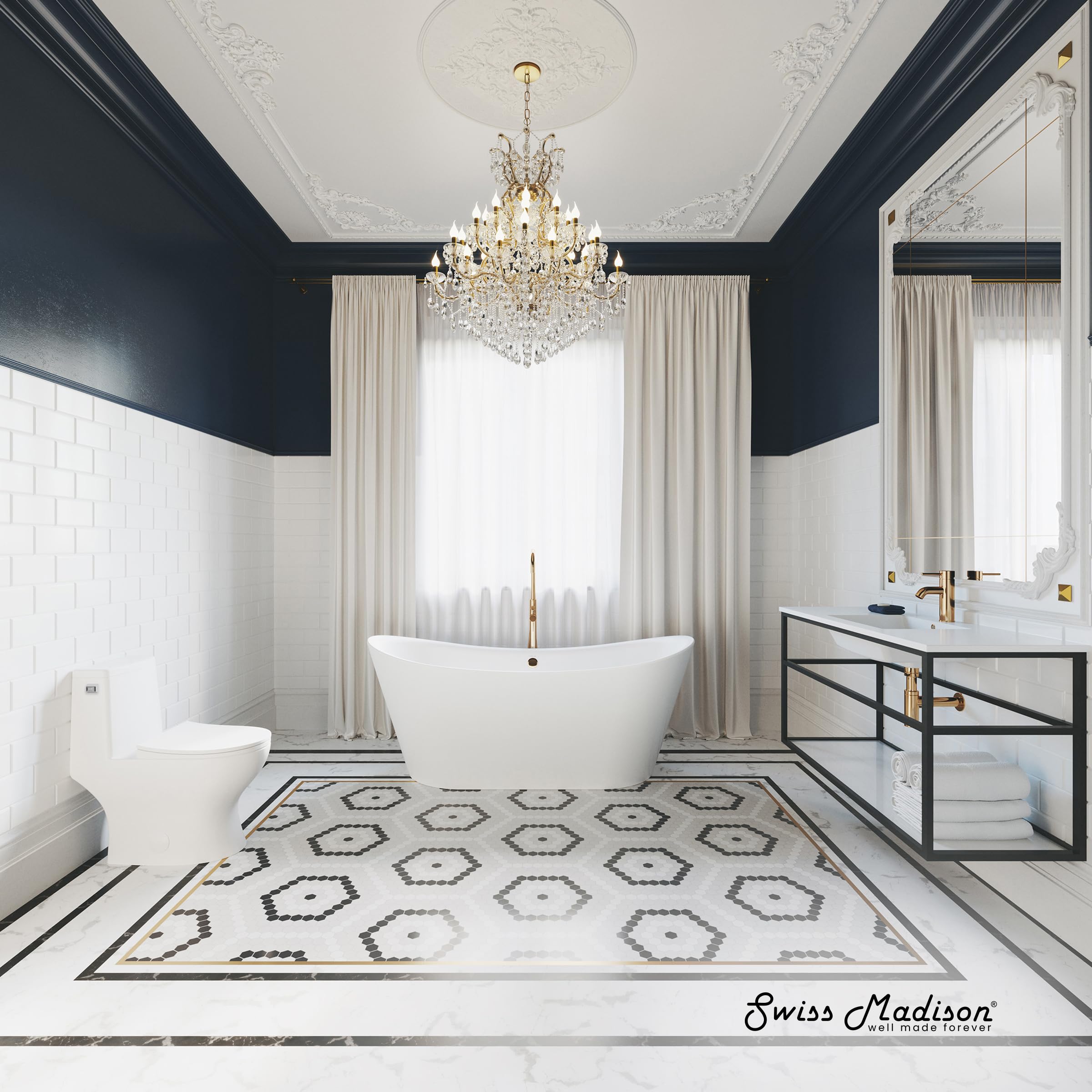 Ivy One-Piece Left-Hand Flush Toilet 1.28 GPF Water-Saving Elongated Bowl - Perfect for Small Bathrooms & Modern Homes