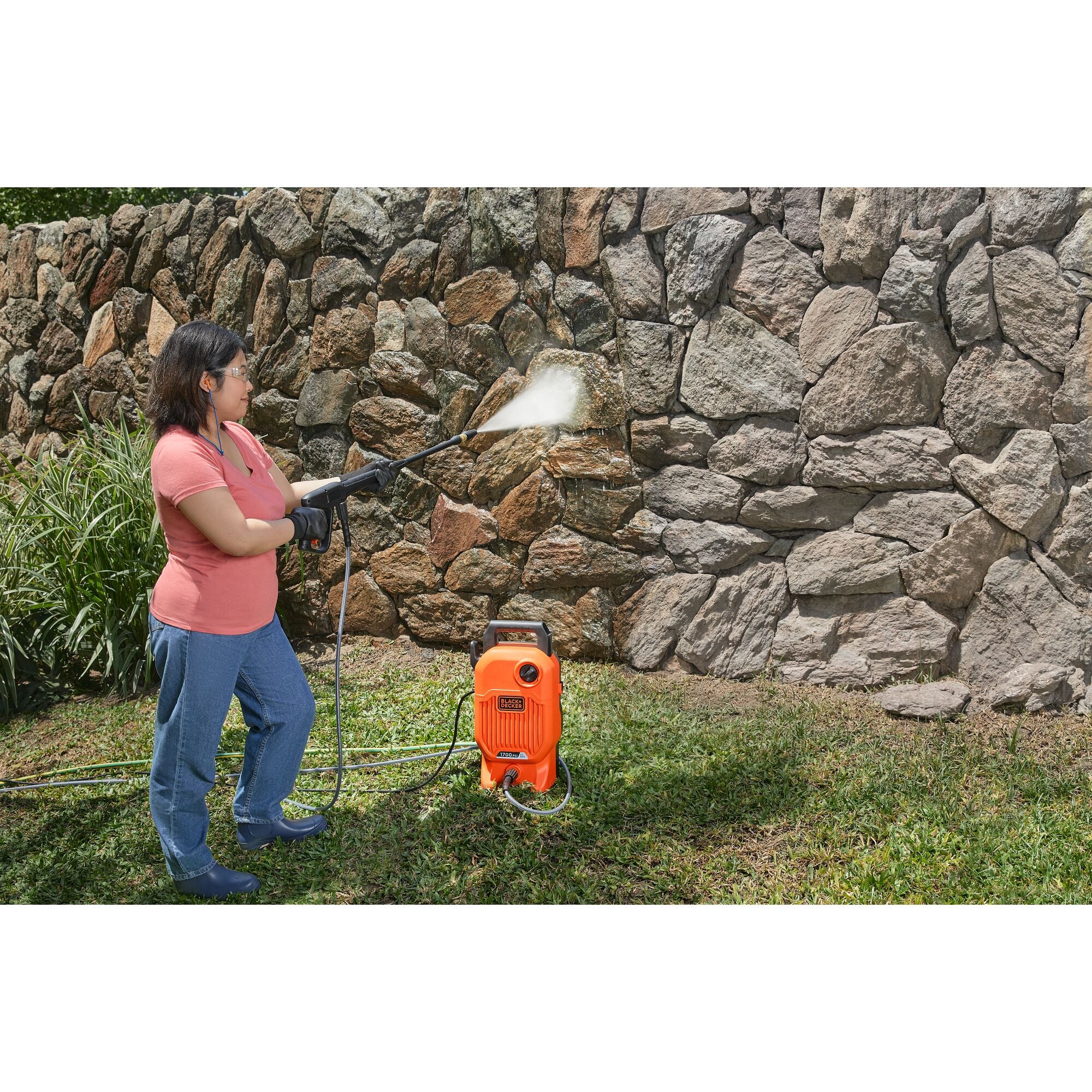 1,700 MAX PSI 1.2 GPM Electric Cold Water Pressure Washer - Perfect for Home Cleaning, Driveway Washing, and Outdoor Surface Maintenance