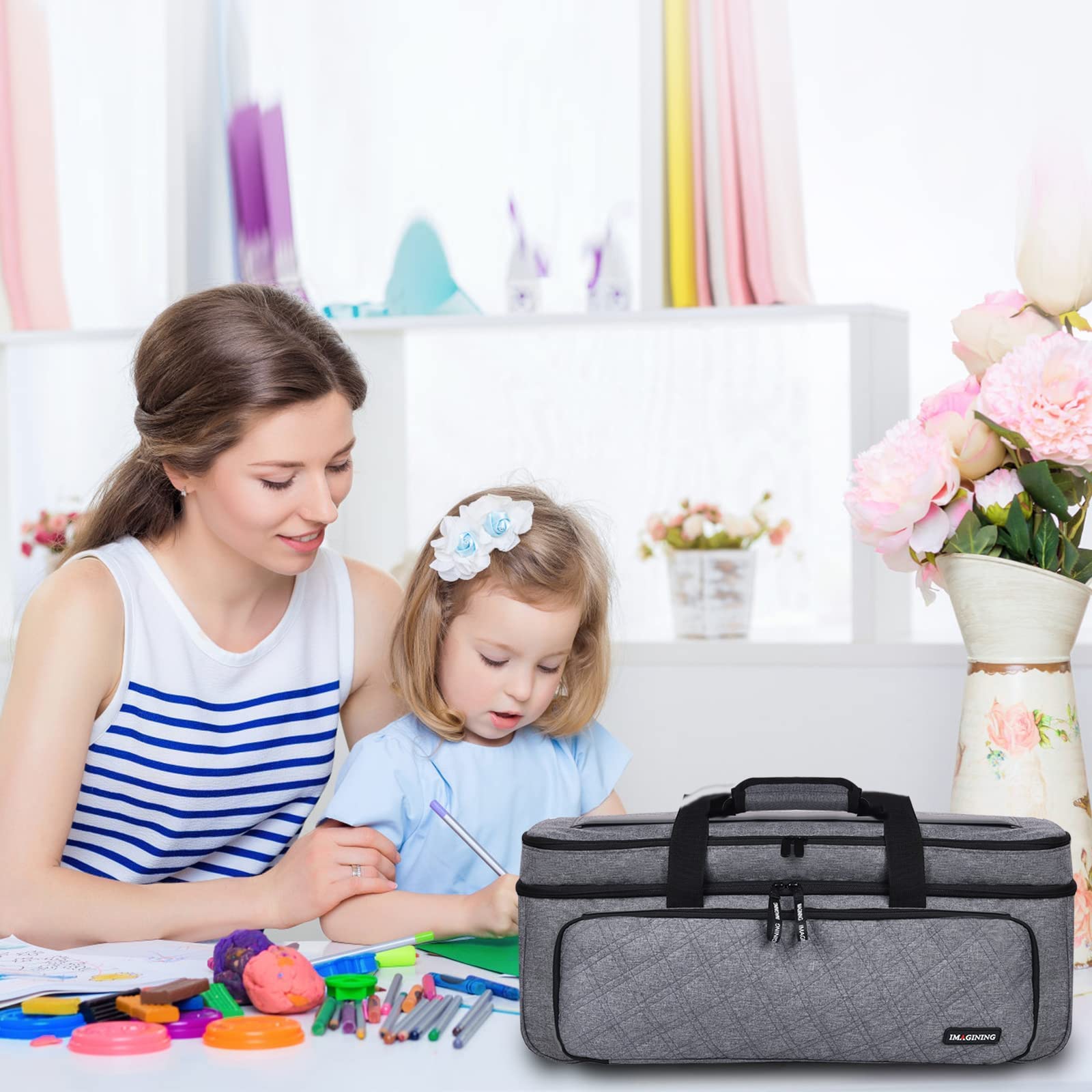 Premium Cushioned Carrying Case Bag for Cricut Maker 3/Maker, Explore Air 2/Explore 3 - Durable Organizer for Cricut Accessories & Tools - Perfect for Crafting, Travel, and Storage
