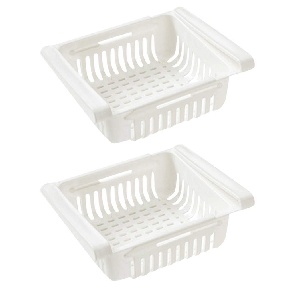 Missli Refrigerator Organizer - Sliding Drawer Storage Rack for Fridge, Kitchen Food Container with Pull-Out Shelves - Perfect for Organizing Fruits, Vegetables, Plates & Fresh Food Storage