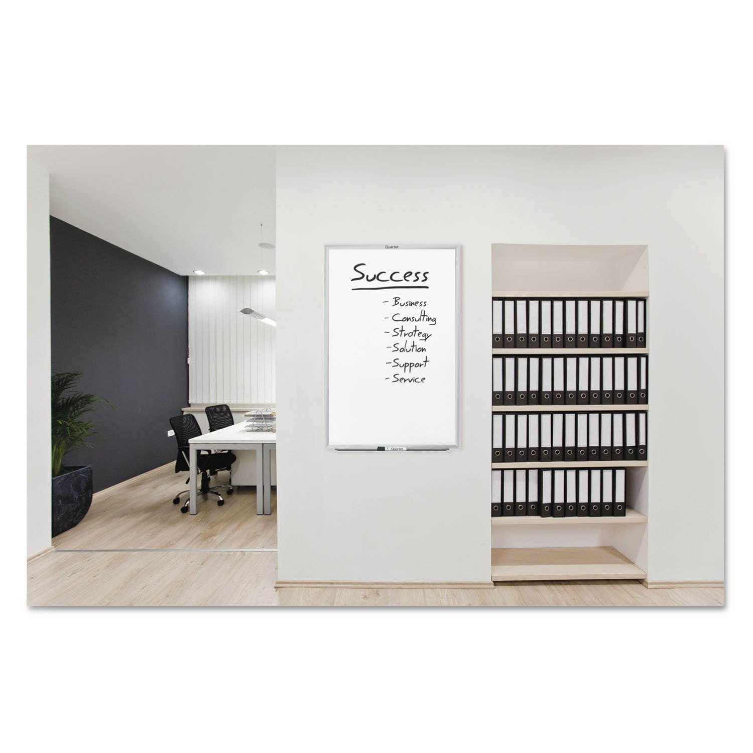 Quartet Magnetic Dry Erase Whiteboard 60x36 Inches - Nano-Clean Surface Resists Stains, Silver Aluminum Frame (SM535) - Perfect for Office Meetings, Classroom Teaching & Home Organization