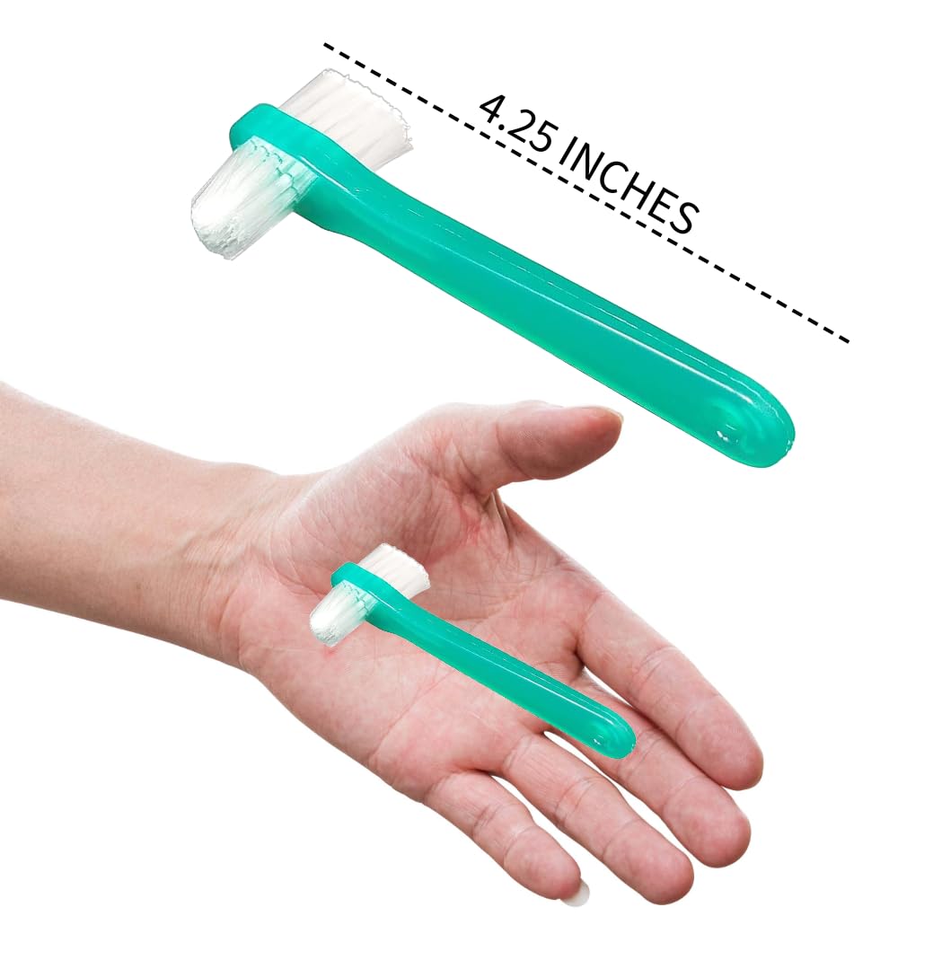 Vakly Denture Brush Pack of 10 - Hard Bristle for Dentures, Retainers & Mouth Guards - Dental Care Essential