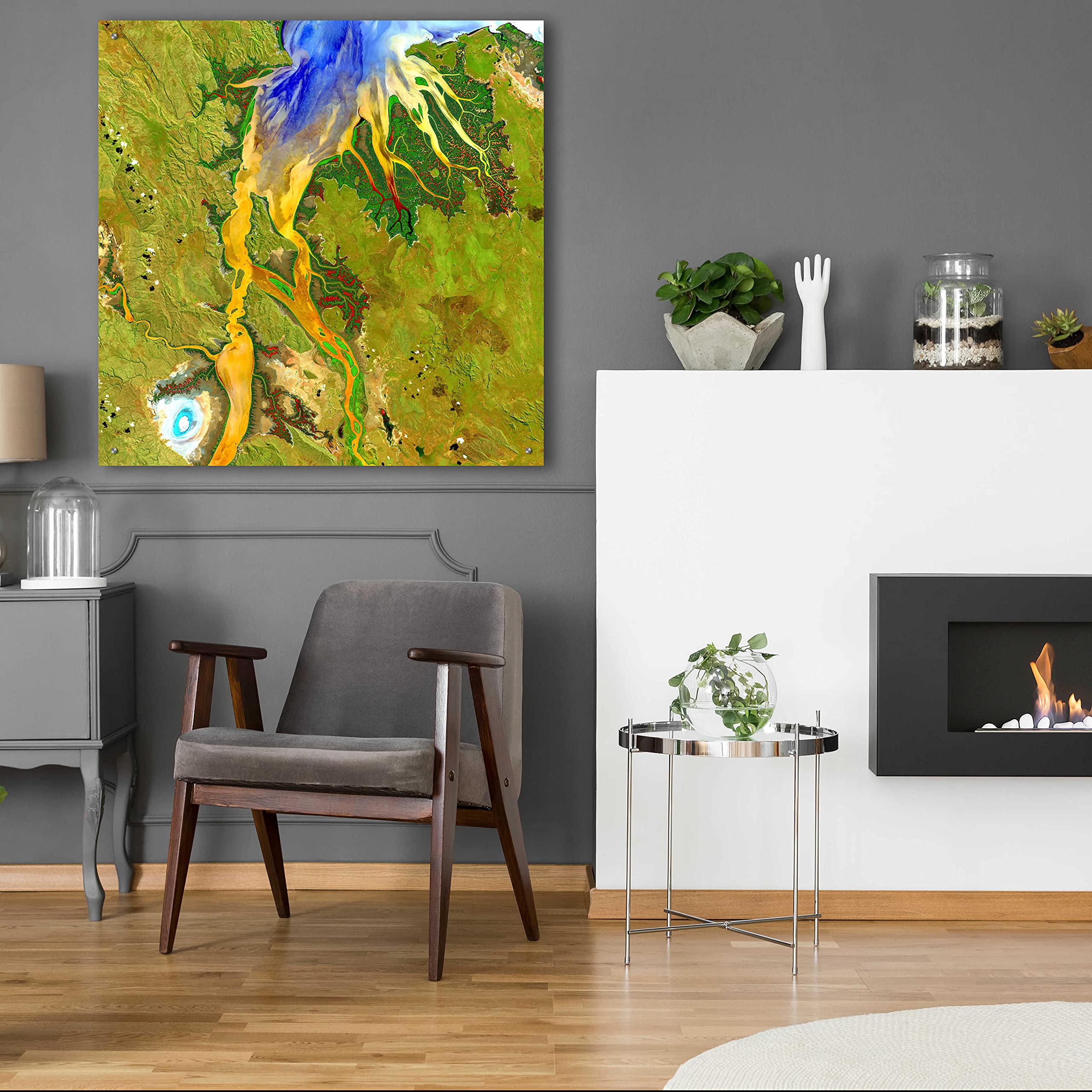 Epic Art 'Earth as Art: Nature's Patterns' - 36x36 Inch Acrylic Glass Wall Decor | Modern Home & Office Wall Art | Perfect for Living Room, Bedroom or Office Decor
